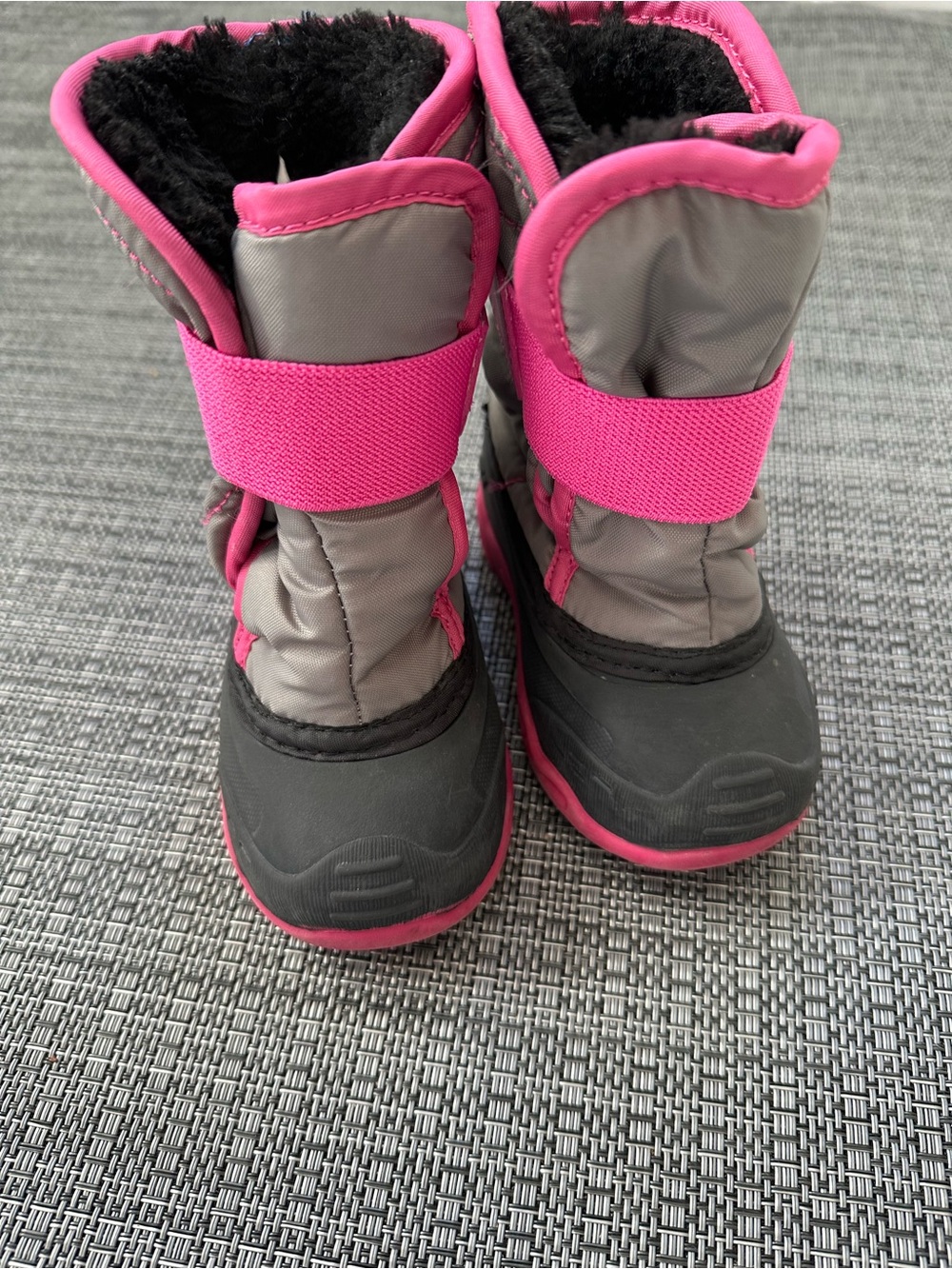 Kamik Kids Snow Boots in Gray and Bright Pink